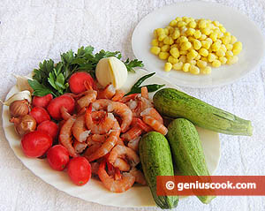 Ingredients for Gnocchetti with Shrimp