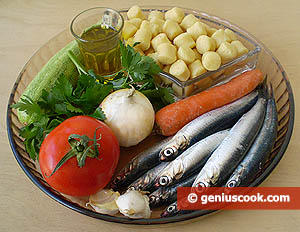 Ingredients for Gnoccetti in Anchovy Sauce