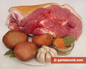 Ingredients for Baked Ham with Potatoes