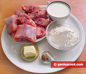 Ingredients for Rabbit in Creamy Sauce