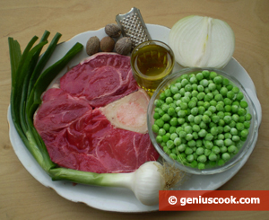 Ingredients for Osso Bucco with Peas