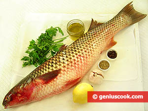 Ingredients for Baked Mullet with Pinzimonio Sauce