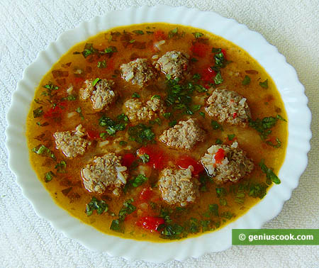 Rice Soup with Meatballs