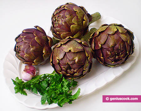 Ingredients for Boiled Stuffed Artichokes