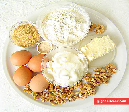 Ingredients for Walnut Filled Pastry Roll
