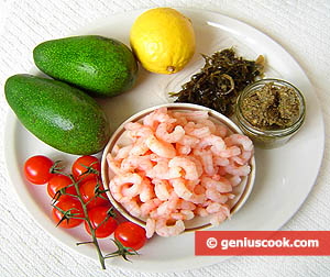 Ingredients for Avocado and Shrimp Appetizer