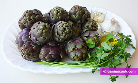 Ingredients for Pickled Artichokes