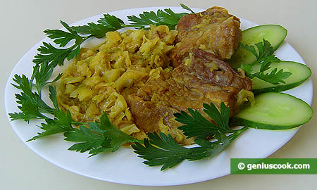 Beef Ribs Stewed with Cabbage