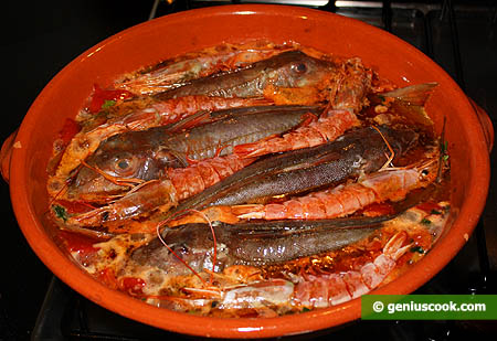 Fish in Tomato Sauce with Wine