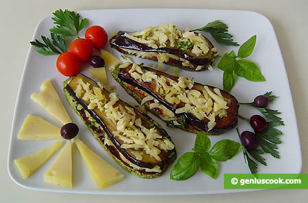 Tongues from Eggplants and Squashes with Cheese