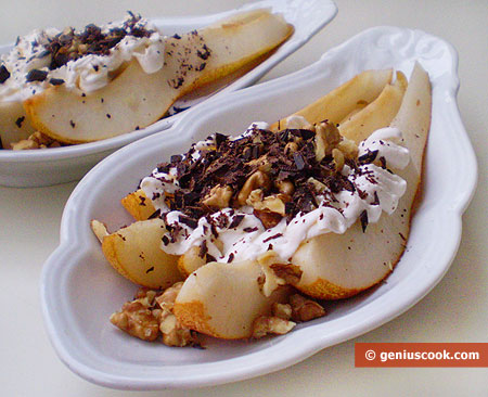Pear Dessert with Walnut and Chocolate