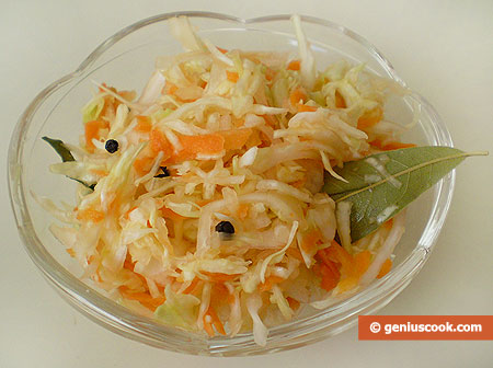 Sauerkraut Prepared with Carrot and Black Pepper