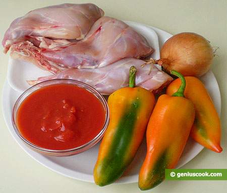 Ingredients for Rabbit Meat in Tomato Sauce