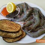 Ingredients for Grilled Tiger Shrimps with Red Caviar