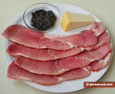 Ingredients for Pork Fillet with Truffles and Cheese Paste