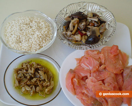 Ingredients for Salad with Smoked Salmon