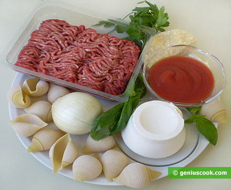 Ingredients for Stuffed Shell Pasta