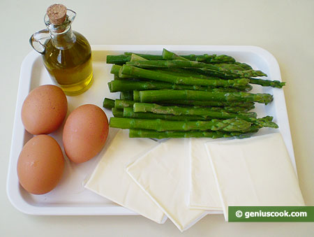 Ingredients for Asparagus with Eggs and Cheese