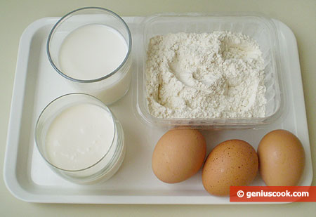 Ingredients for Thin Pancakes