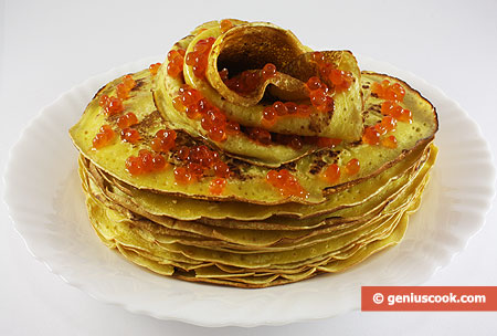 Russian Pancakes with Caviar