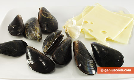 Ingredients for Mussels Baked in Their Shells