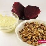 Ingredients for Salad with Red Beet and Nuts