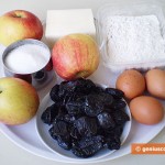 Ingredients for Short Pastry Pie with Apples and Prunes