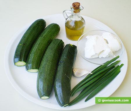 Ingredients for Zucchini with Philadelphia Cheese, Spring Onion and Garlic