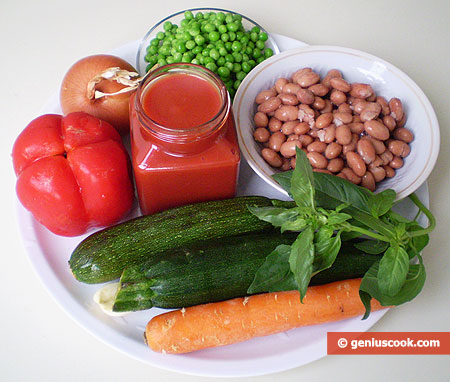 Ingredients for Dietary Vegetable Cream Soup