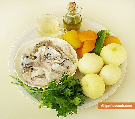 Ingredients for cuttlefish sauce