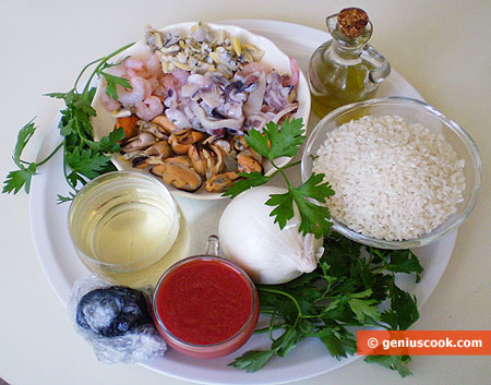 Ingredients for Black Risotto