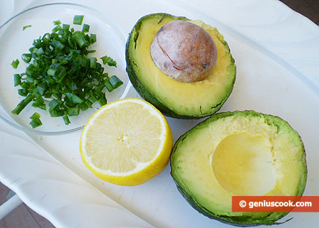 Ingredients for Avocado Butter with Lemon Juice