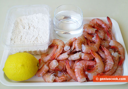 Ingredients for Prawns in Lemon Batter