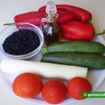Ingredients for Black Rice with Vegetables