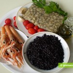 Ingredients for Scampi and Clam with Black Rice