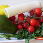Ingredients for Avocado and Leek Salad