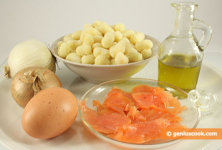 Ingredients for Gnocchi with Salmon