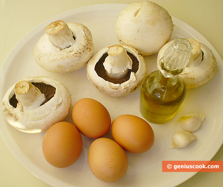 Ingredients for Omelet with Mushrooms