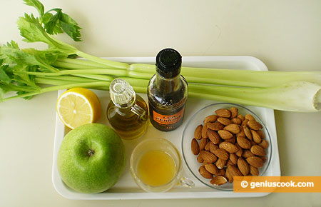 Ingredients for Salad with Green Apple and Celery