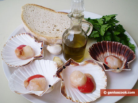 Ingredients for Scallops Baked in Shells