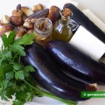 Ingredients for Rolls with Eggplant and Mushrooms