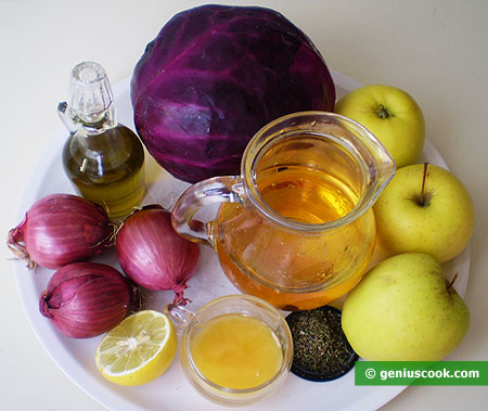 Ingredients for Red Cabbage Stewed with Apples