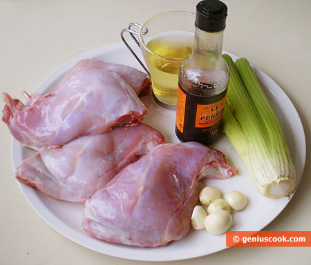 Ingredients for Rabbit in White Wine with Celery