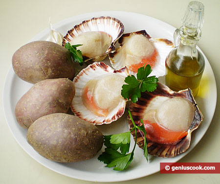 Ingredients for Scallops with Mashed Potatoes