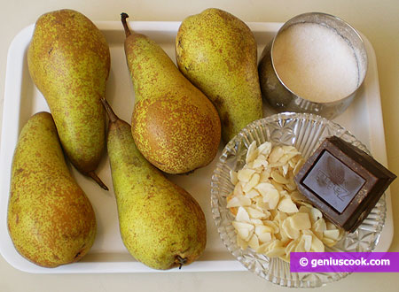 Ingredients for Pears with Chocolate Sauce