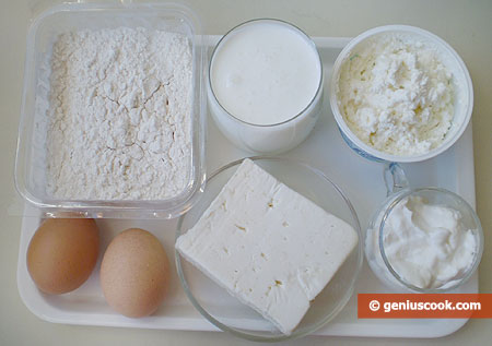 Ingredients for Khachapuri