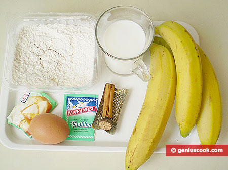 Ingredients for Jamaican Banana Pancakes