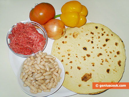 Ingredients for Beef Burritos