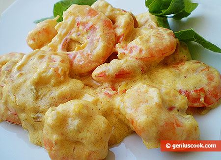 Shrimps in Spicy Cream Curry Sauce