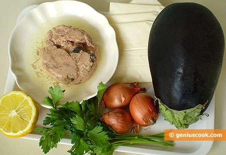 Ingredients for Eggplants with Cod Liver